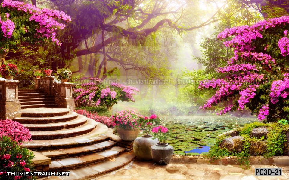 Tranh Phong cảnh 3D, Tranh phong cảnh hữu tình, phong cảnh đẹp - Tranh tường chất lượng cao