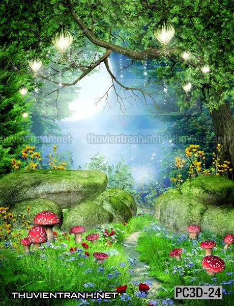 Tranh Phong cảnh 3D, Tranh phong cảnh hữu tình, phong cảnh đẹp - Tranh tường chất lượng cao