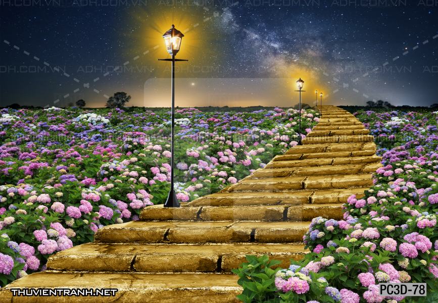 Tranh Phong cảnh 3D, Tranh phong cảnh hữu tình, phong cảnh đẹp - Tranh tường chất lượng cao