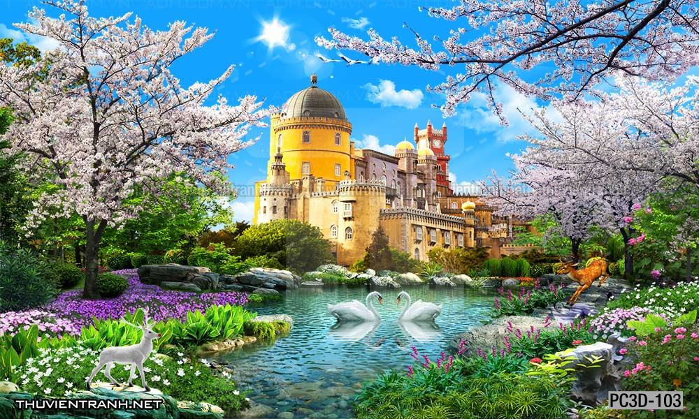 Tranh Phong cảnh 3D, Tranh phong cảnh hữu tình, phong cảnh đẹp - Tranh tường chất lượng cao