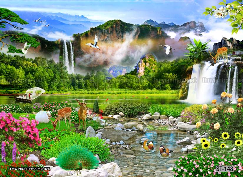 Tranh Phong cảnh 3D, Tranh phong cảnh hữu tình, phong cảnh đẹp - Tranh tường chất lượng cao