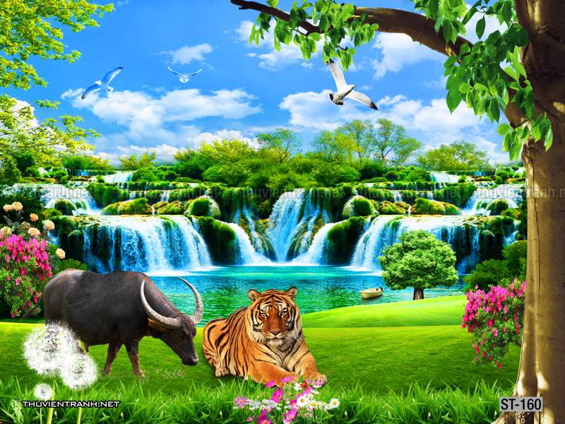 Tranh Phong cảnh 3D, Tranh phong cảnh hữu tình, phong cảnh đẹp - Tranh tường chất lượng cao