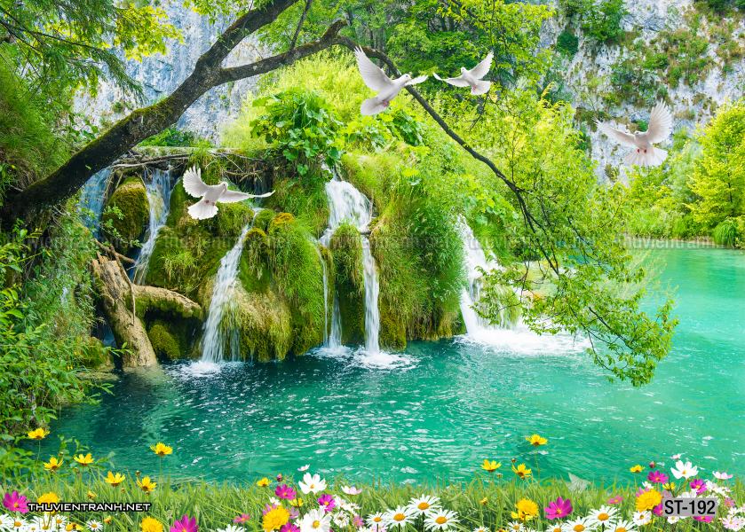 Tranh thác nước, phong cảnh thác nước, thiên nhiên đẹp - Tranh tường chất lượng cao