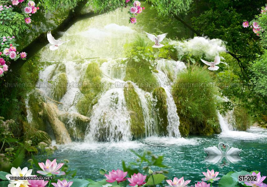 Tranh thác nước, phong cảnh thác nước, thiên nhiên đẹp - Tranh tường chất lượng cao