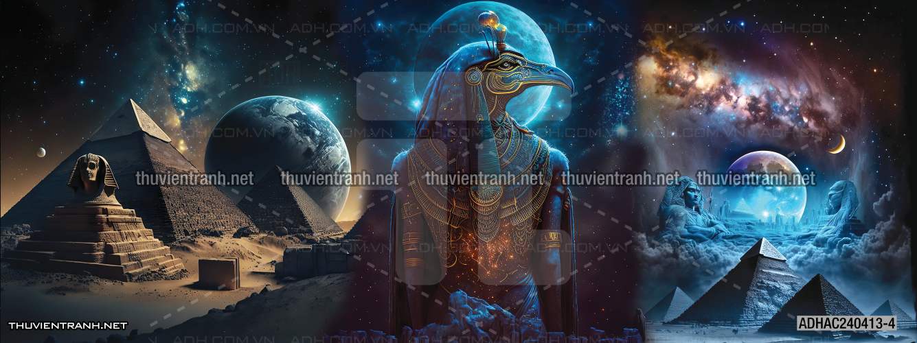 Tranh dán tường AI CẬP cổ xưa, tranh cổ, Ai Cập huyền bí - Tranh tường chất lượng cao