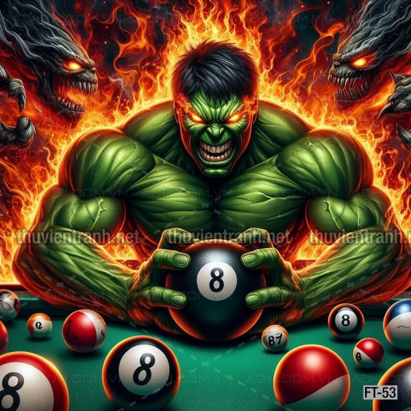 Tranh fantasy kỳ ảo trang trí quán bi-a, club billiard - Tranh tường chất lượng cao