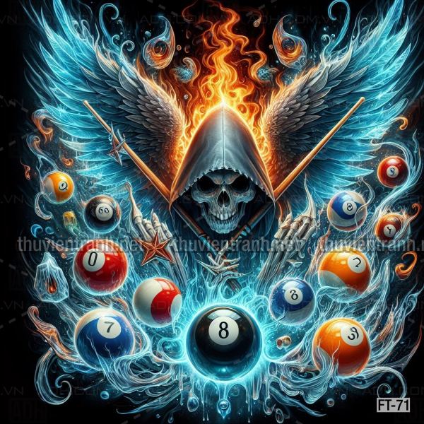 Tranh fantasy kỳ ảo trang trí quán bi-a, club billiard - Tranh tường chất lượng cao