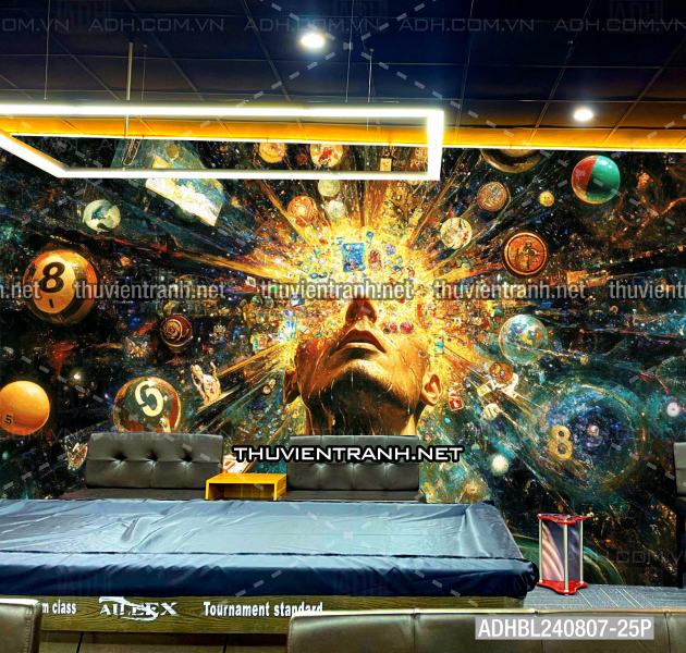 Tranh trang trí CLUB  Bi-a Siêu thực, trừu tượng màu sắc - Tranh tường hot nhất