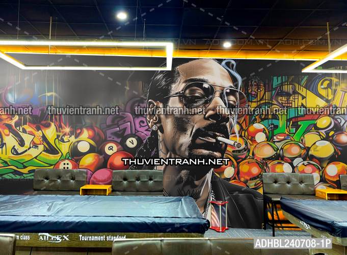 Tranh trang trí CLB Bi-a Phong cách Hiphop - Tranh tường chất lượng cao