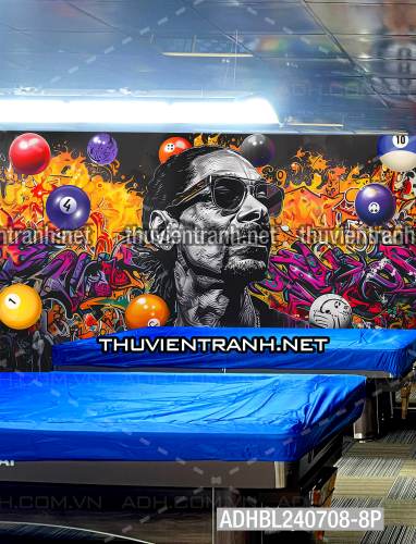 Tranh trang trí CLB Bi-a Phong cách Hiphop - Tranh tường chất lượng cao