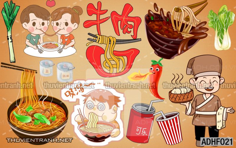  Tranh dán tường quán Mỳ Cay ăn vặt - Tranh tường chất lượng cao