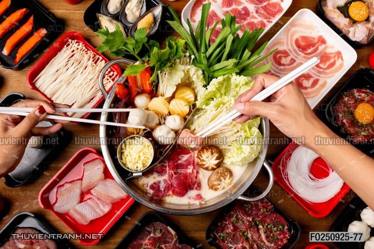  Tranh quán lẩu nướng BBQ - Tranh tường chất lượng cao