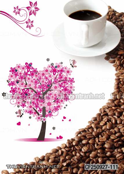 Tranh dán tường Quán cà phê - Tranh tường chất lượng cao
