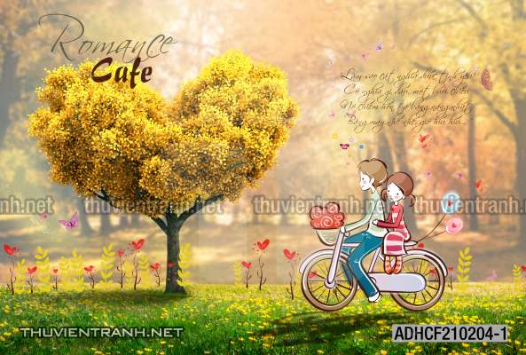 Tranh dán tường Quán Cafe - Tranh tường chất lượng cao