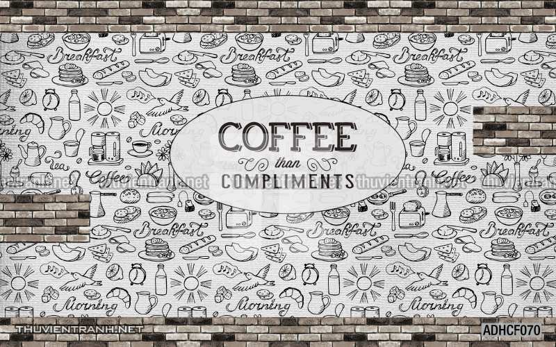  Tranh dán tường Cafe, tranh dán tường quán cafe phong cách cũ, cổ. - Tranh tường chất lượng cao