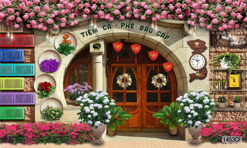  Tranh dán tường CAFE Phố Xưa - Tranh tường chất lượng cao