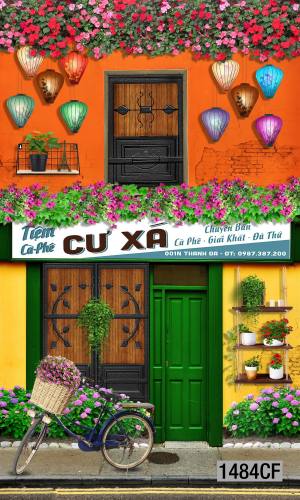  Tranh dán tường CAFE Phố Xưa - Tranh tường chất lượng cao