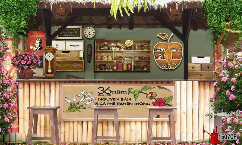  Tranh dán tường CAFE Phố Xưa - Tranh tường chất lượng cao