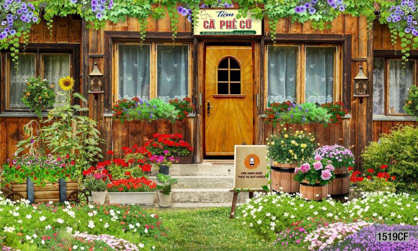 Tranh dán tường CAFE Phố Xưa - Tranh tường chất lượng cao