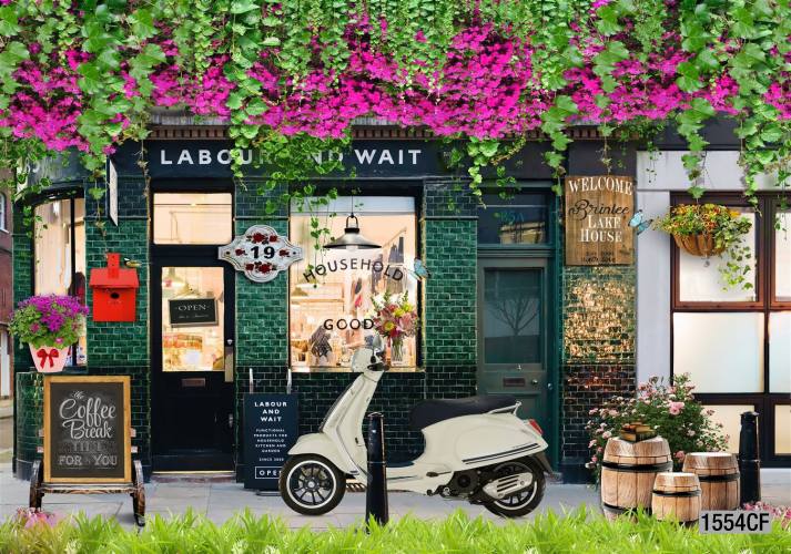 Tranh dán tường CAFE Phố Xưa - Tranh tường chất lượng cao
