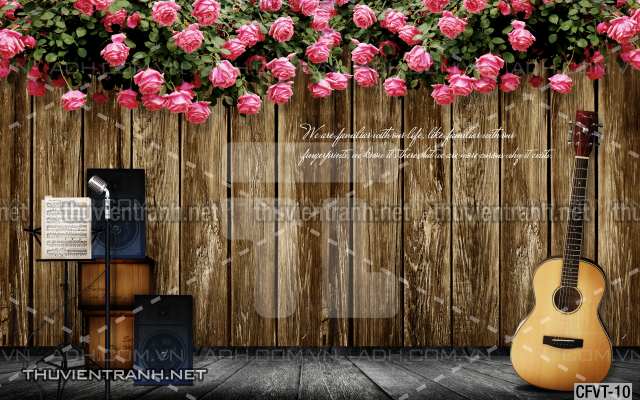 Tranh dán tường CAFE Phố Xưa - Tranh tường chất lượng cao