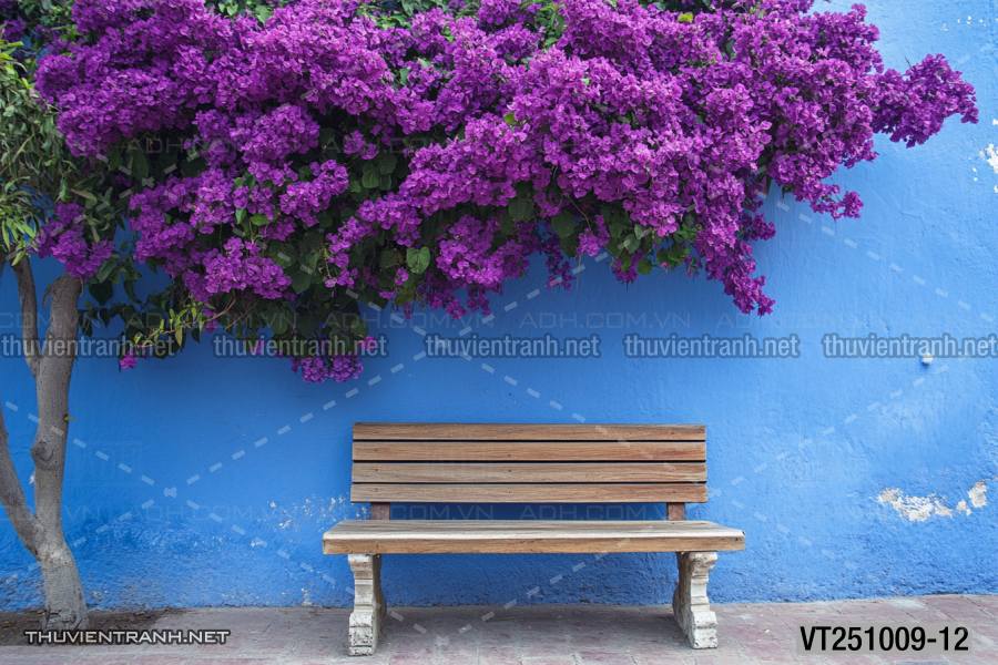  Tranh dán tường ngôi nhà xinh mộng mơ,  cửa nhà hoa leo  - Tranh tường chất lượng cao