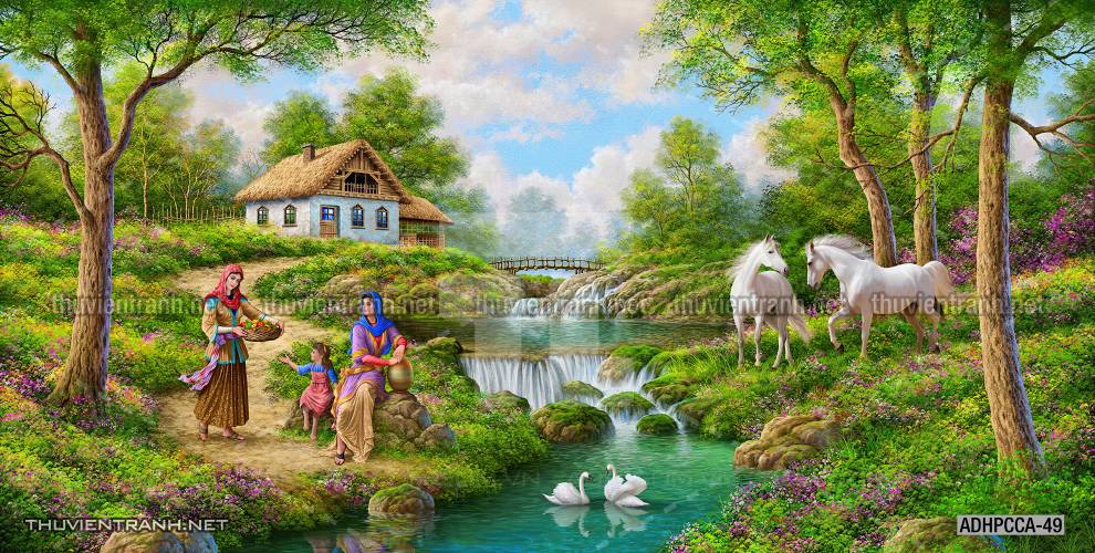 Phong cảnh Châu âu, Tranh vẽ Phong Cảnh Châu Âu - Tranh tường chất lượng cao