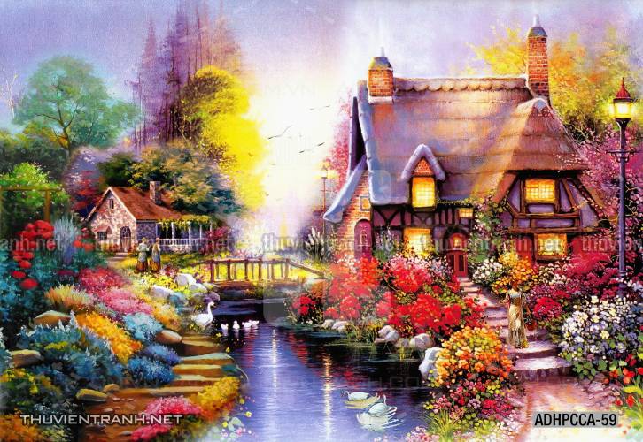  Phong cảnh Châu âu, Tranh vẽ Phong Cảnh Châu Âu - Tranh tường chất lượng cao