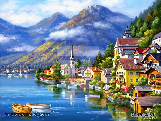  Phong cảnh Châu âu, Tranh vẽ Phong Cảnh Châu Âu - Tranh tường chất lượng cao
