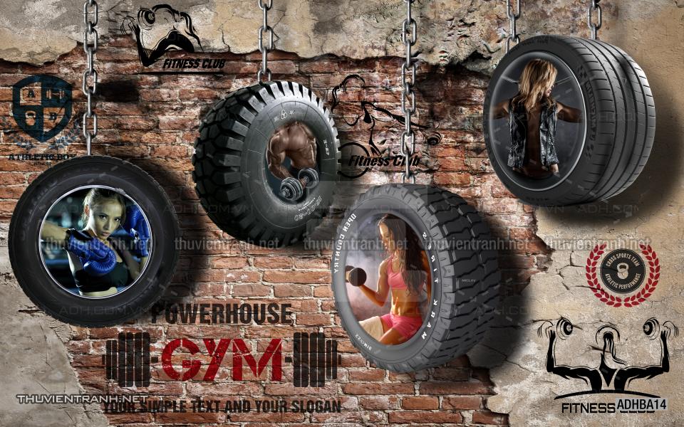  Tranh dán tường Phòng tập Gym, Thể Hình - Tranh tường chất lượng cao