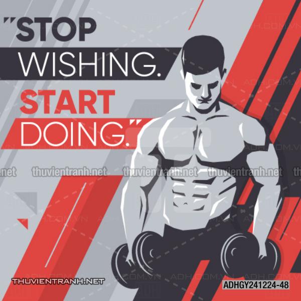  Tranh dán tường Phòng tập Gym, Thể Hình - Tranh tường chất lượng cao