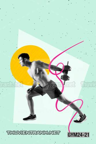 Tranh dán tường Phòng Gym - Tranh tường chất lượng cao