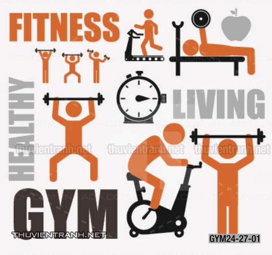 Tranh dán tường Phòng Gym - Tranh tường chất lượng cao