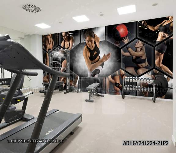 Tranh dán tường Phòng tập Gym - Tranh tường chất lượng cao