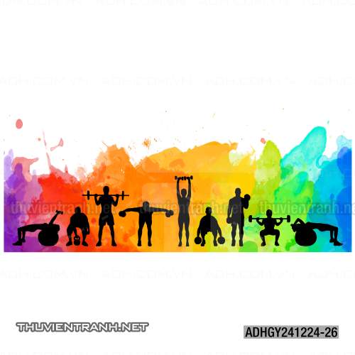 Tranh dán tường Phòng tập Gym - Tranh tường chất lượng cao