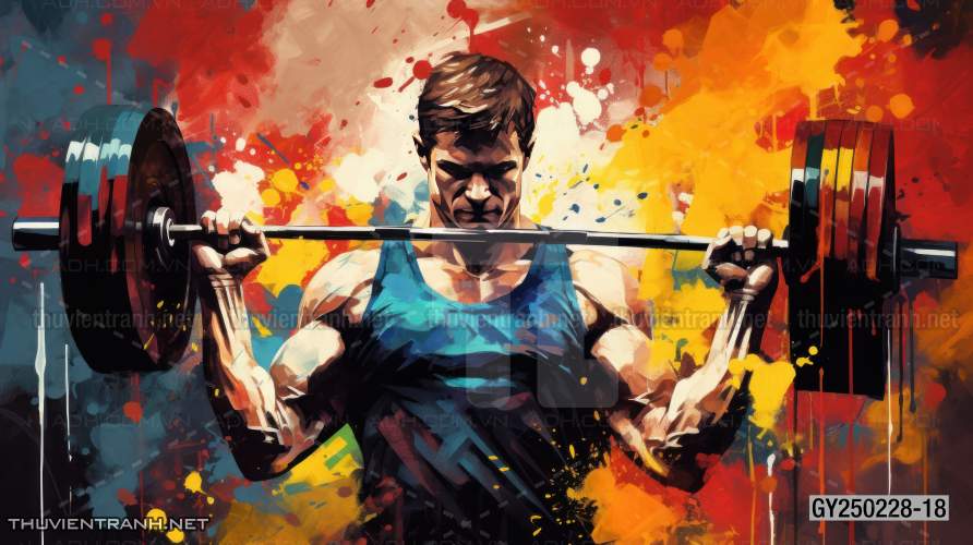 Tranh dán tường Thể Hình, Tranh tường CLUB GYM - Tranh tường chất lượng cao