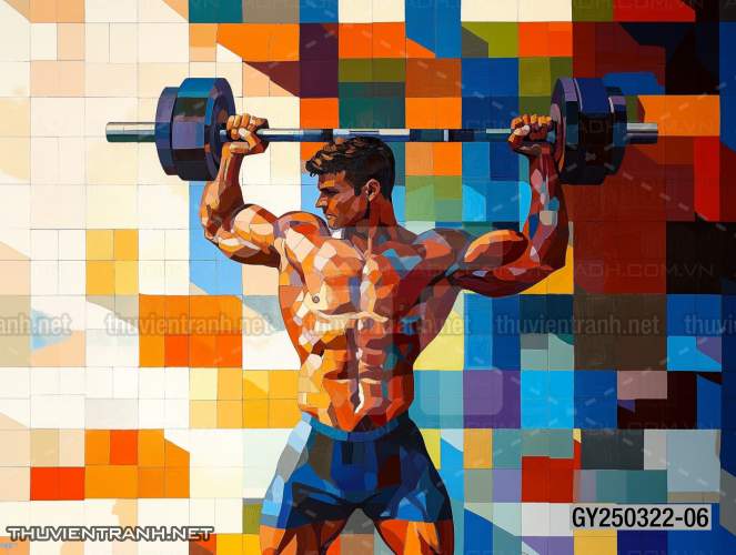 Tranh dán tường Thể Hình, Tranh tường CLUB GYM - Tranh tường chất lượng cao