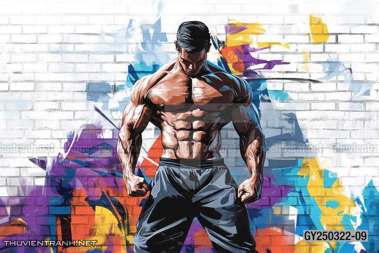 Tranh dán tường Thể Hình, Tranh tường CLUB GYM - Tranh tường chất lượng cao