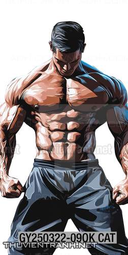 Tranh dán tường Thể Hình, Tranh tường CLUB GYM - Tranh tường chất lượng cao
