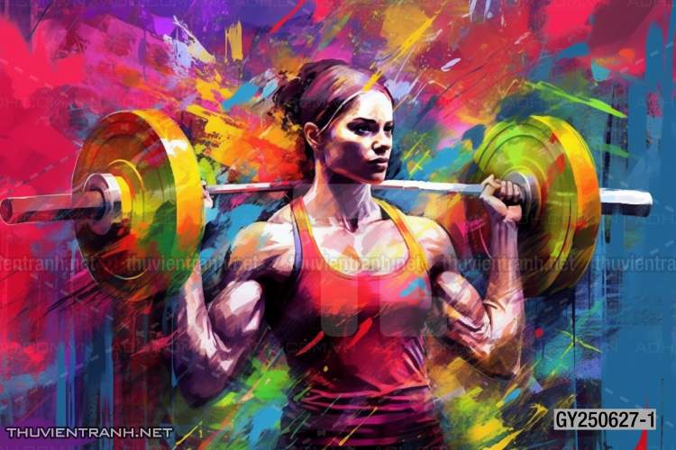 Tranh dán tường Thể Hình, Tranh tường CLUB GYM - Tranh tường chất lượng cao