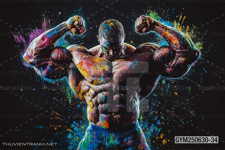 Tranh dán tường Thể Hình, Tranh tường CLUB GYM - Tranh tường chất lượng cao