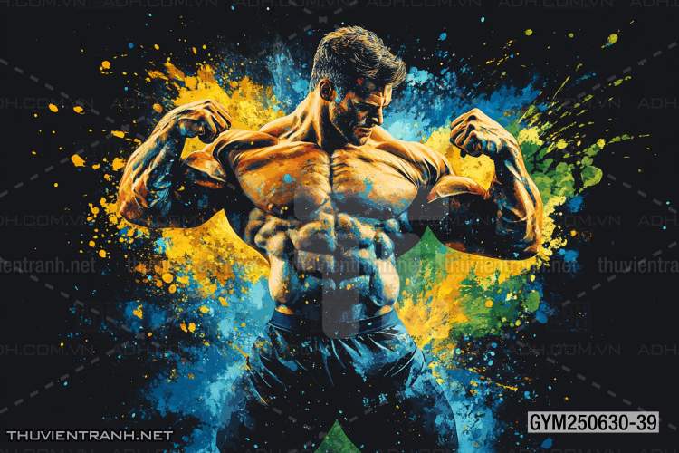 Tranh dán tường Thể Hình, Tranh tường CLUB GYM - Tranh tường chất lượng cao