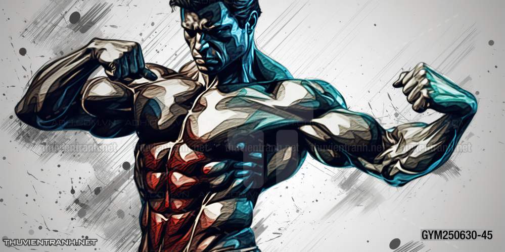 Tranh dán tường Thể Hình, Tranh tường CLUB GYM - Tranh tường chất lượng cao