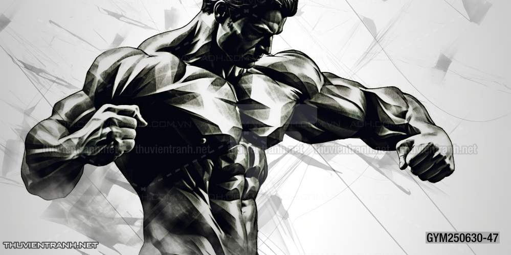 Tranh dán tường Thể Hình, Tranh tường CLUB GYM - Tranh tường chất lượng cao