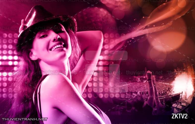 Tranh dán tường quán Karaoke - Tranh tường chất lượng cao