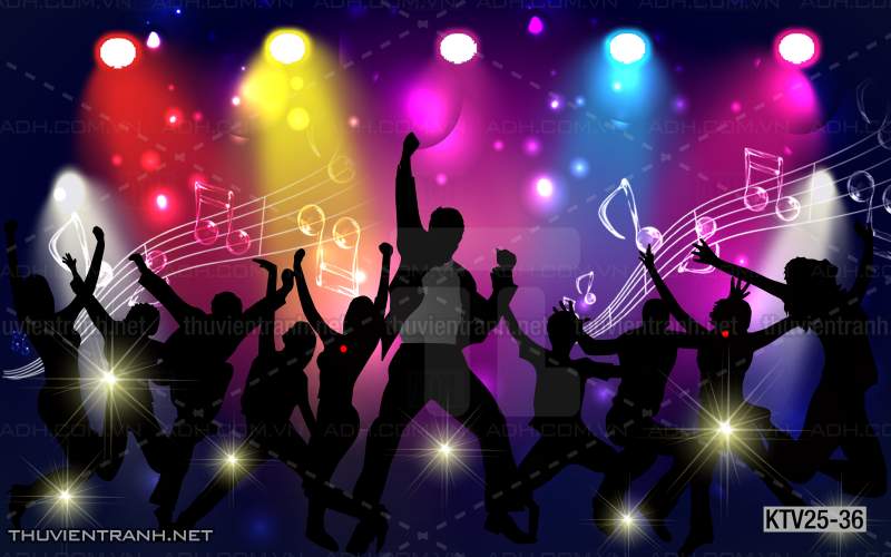 Tranh dán tường quán Karaoke - Tranh tường chất lượng cao