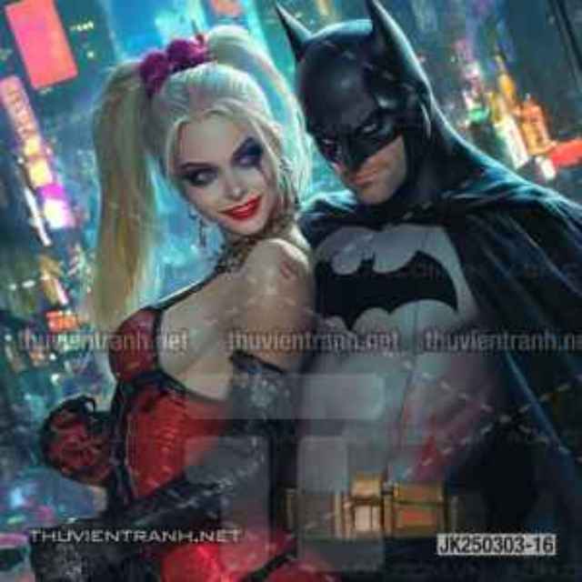 Tranh dán tường Club Bi-a, Joker, Người dơi Batman, Harley Quinn - Kết quả tìm kiếm tranh tường