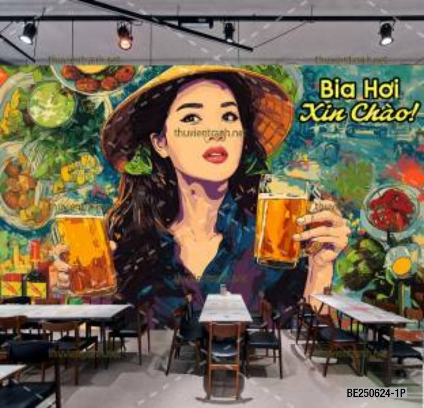Tranh dán tường Quán Bia- Quán Nhậu- Quán lẩu, nướng, quán ăn - Kết quả tìm kiếm tranh tường
