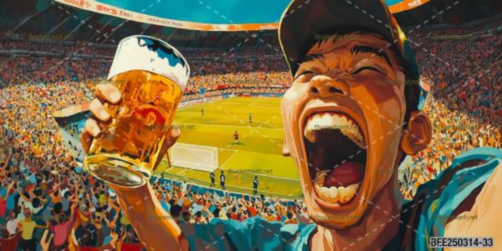 Tranh dán tường quán bia Bóng đá - Kết quả tìm kiếm tranh tường