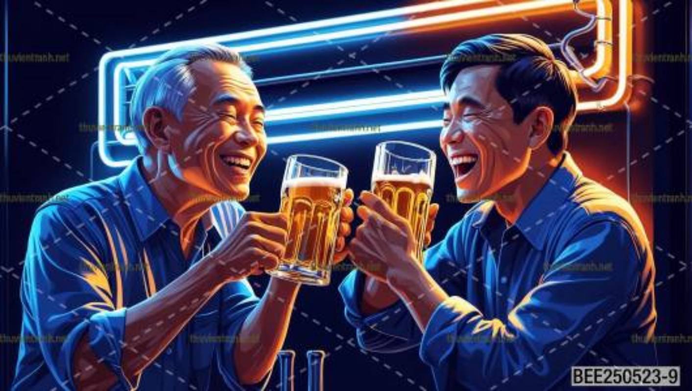 Tranh dán tường Quán Bia- Quán Nhậu- Quán lẩu, nướng, quán ăn - Tranh tường chất lượng cao